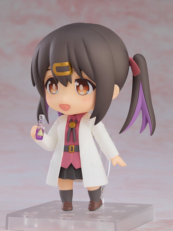 Onimai I'm Now Your Sister Nendoroid Mihari Oyama figure wearing a lab coat and holding a small bottle