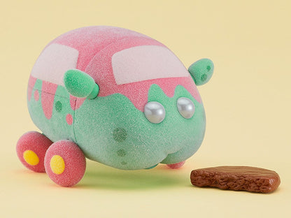 Nendoroid Zombie Shiromo posed driving a Molcar-shaped cart with removable parts