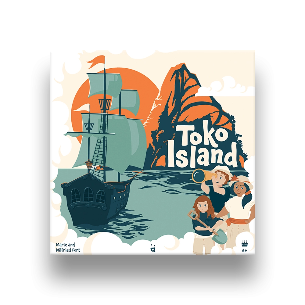 Toko Island game box featuring colorful island-themed artwork