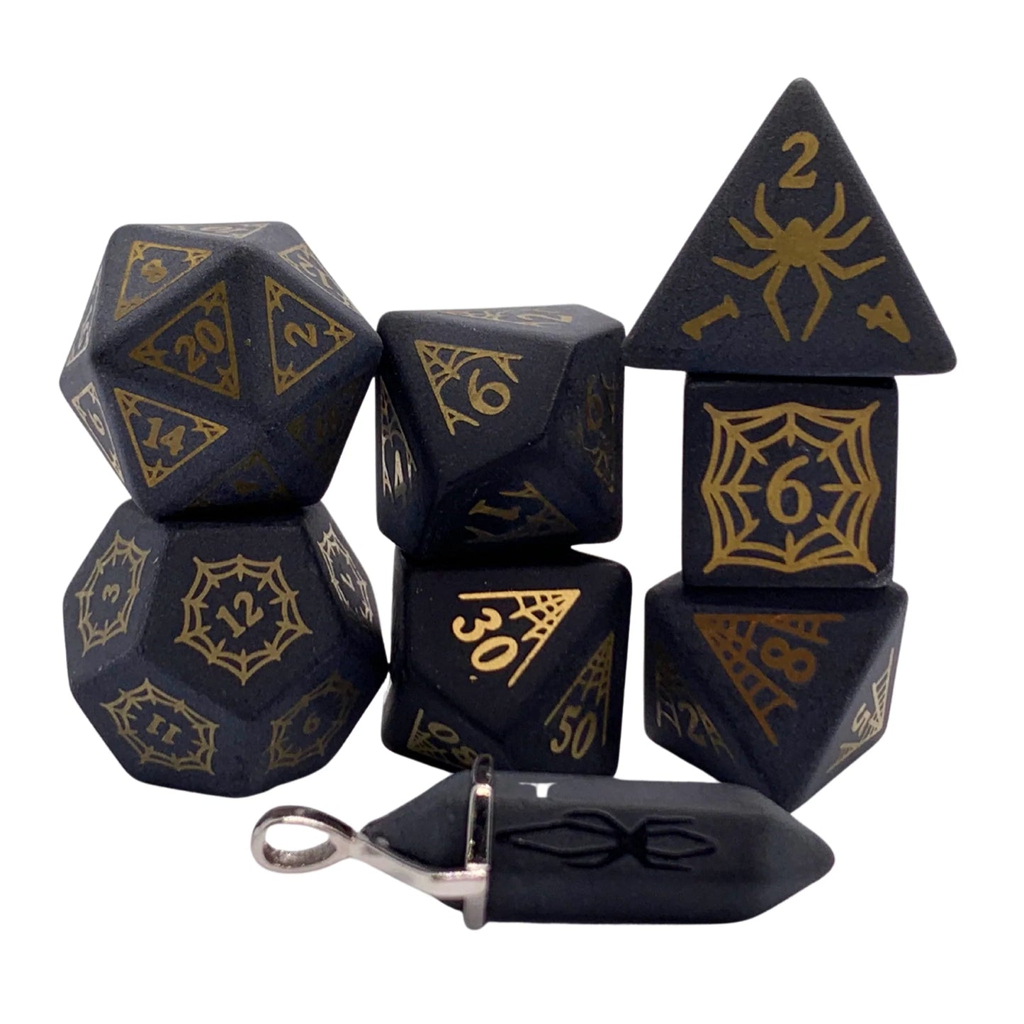 Level Up Dice - Gold Ionized Widow Obsidian - Good Games