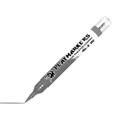 AK Interactive Dark Grey Playmarkers marker for tabletop gamers drawing a thin dark grey line on a white surface