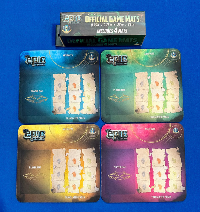 Tiny Epic Cthulhu game box by Gamelyn Games with artwork of Lovecraftian monsters