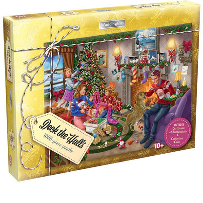 Winning Moves Games Waddingtons Christmas Deck the Halls - 1000 piece Jigsaw - Good Games