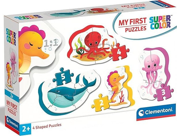 Clementoni My First Puzzles: Sea Life - 2/3/4/5 pieces Shaped Puzzles