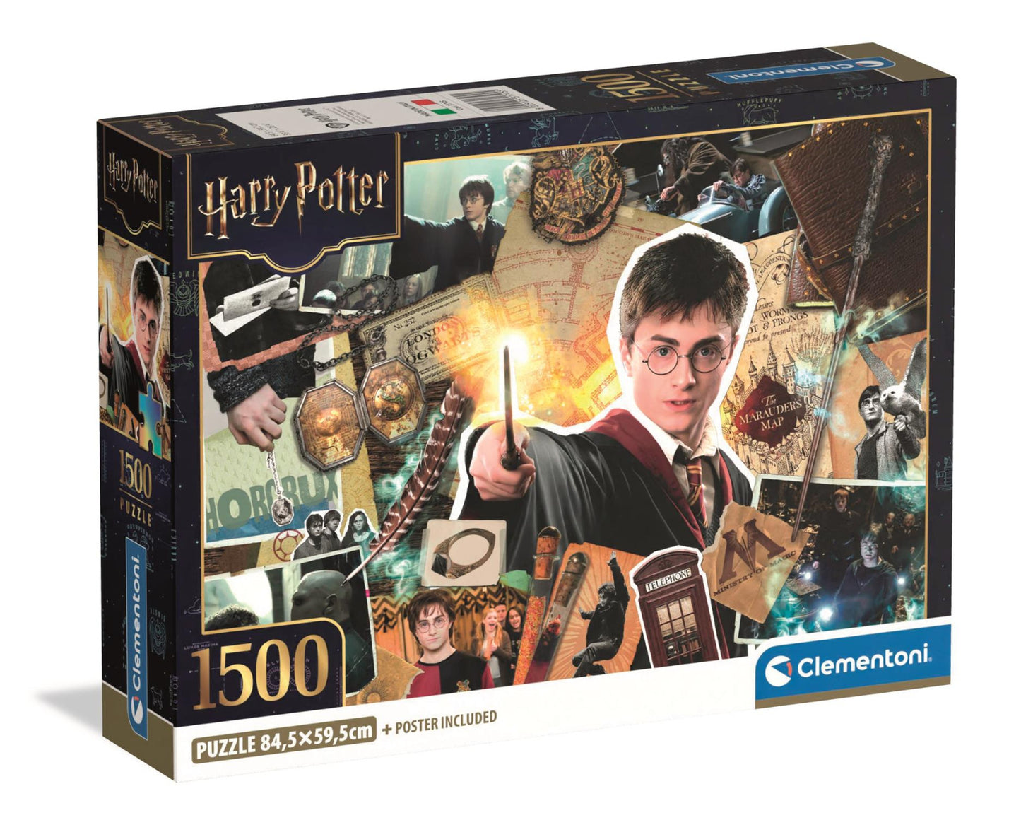 Clementoni Harry Potter Wand - 1500 piece Puzzle with Poster