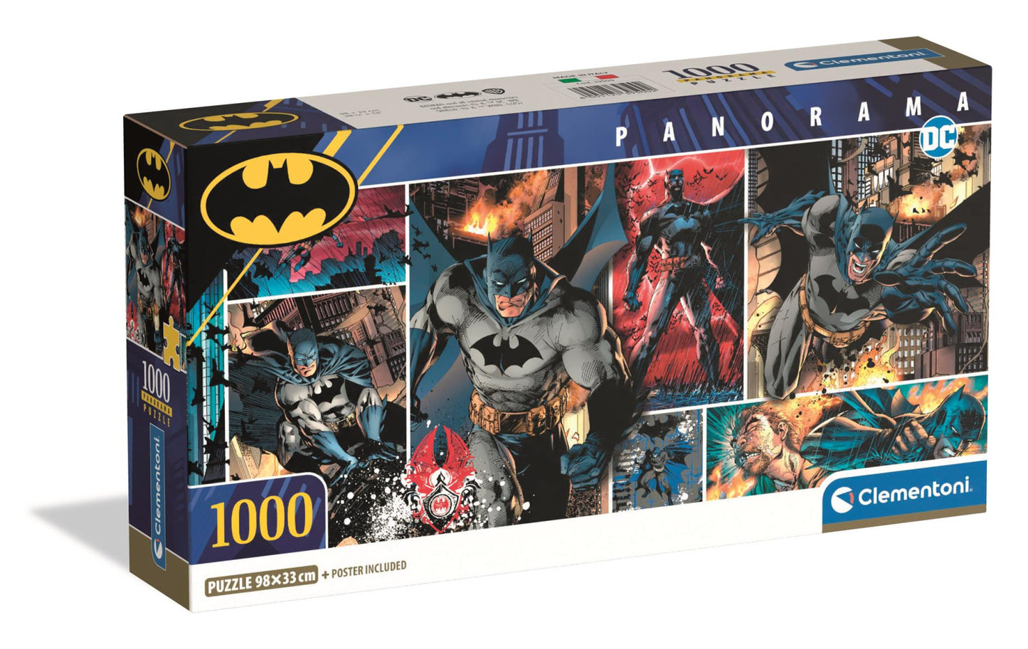 Clementoni Batman - 1000 piece Panorama Puzzle with Poster