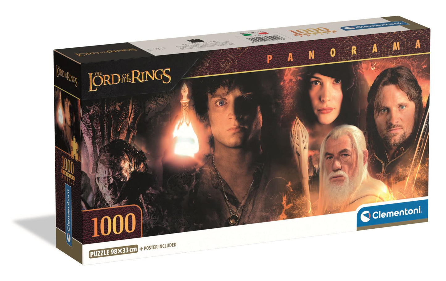 Clementoni Lord of the Rings - 1000 Pieces Panorama Puzzle with Poster