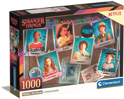 Clementoni Stranger Things Compact 1000 piece puzzle with key characters and details