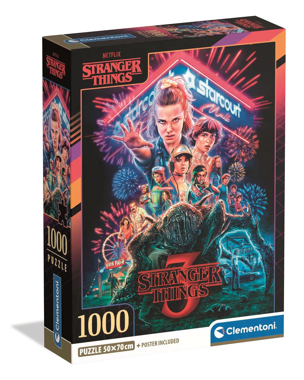 Clementoni Stranger Things Season 3 - 1000 piece Puzzle with Poster