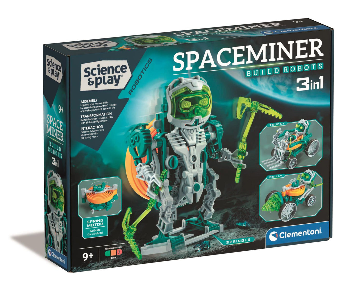 Clementoni 3-in-1 Space Miner Robotics Construction Kit