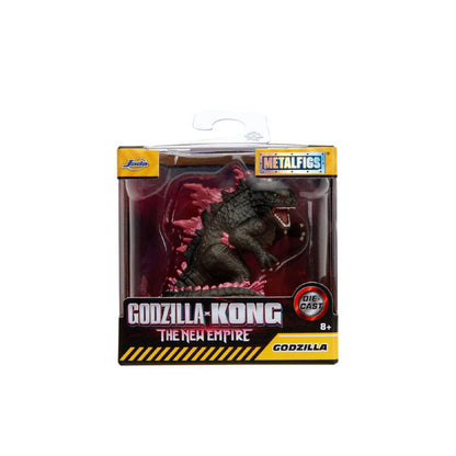 Packaged Godzilla x Kong: The New Empire die-cast figure (Metalfigs) with pink dorsal spines
