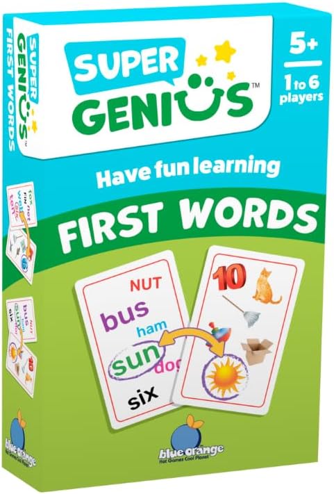 Blue Orange Games Super Genius First Words Card Game