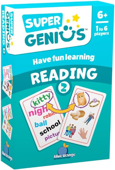 Blue Orange Games Super Genius Reading 2 Card Game