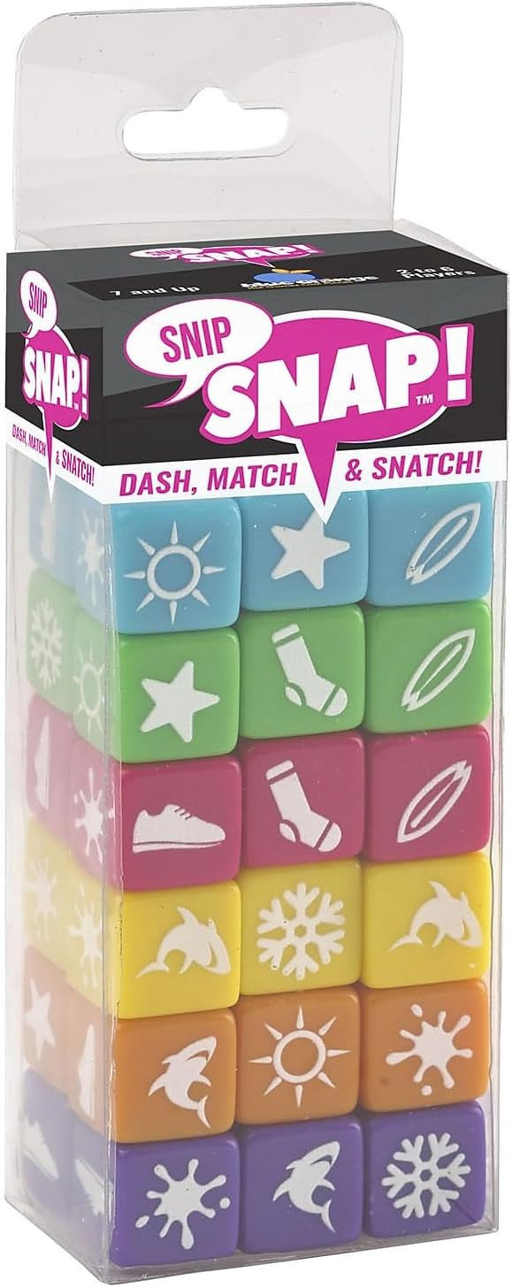 Snip Snap! 36-piece dice set in packaging
