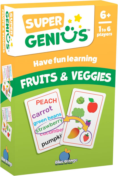 Blue Orange Games Super Genius Fruits & Veggies Card Game