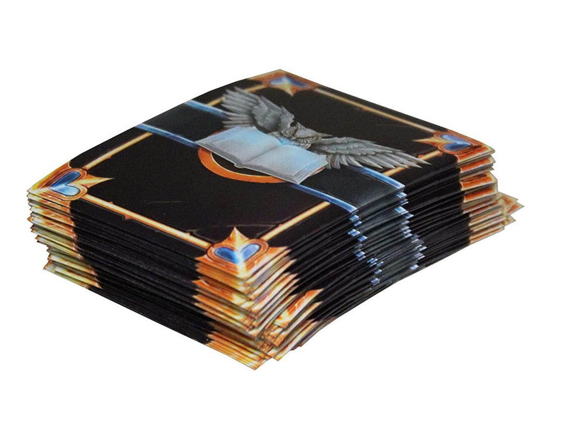 Custom multicolor card sleeves with character artwork