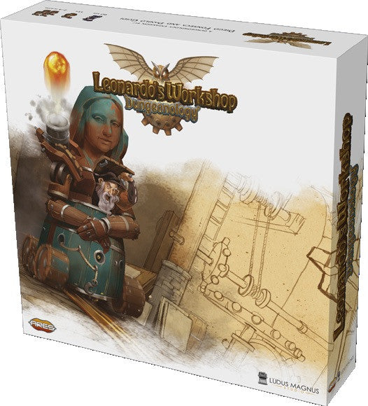 Leonardo's Workshop Dungeoneology board game box