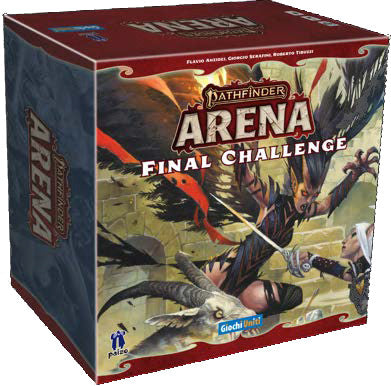 Box cover of Pathfinder Arena: Final Challenge Expansion showing powerful monsters and magical elements in a dramatic scene
