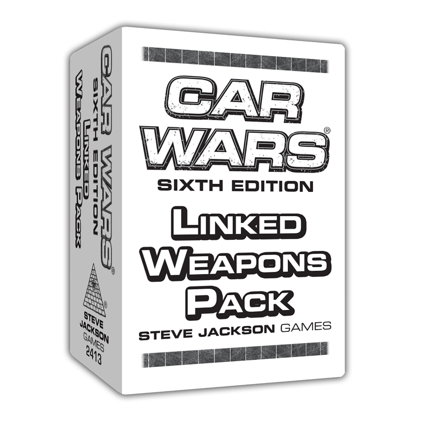 Box of Car Wars (Sixth Edition): Linked Weapons Pack featuring stylized vehicle combat artwork