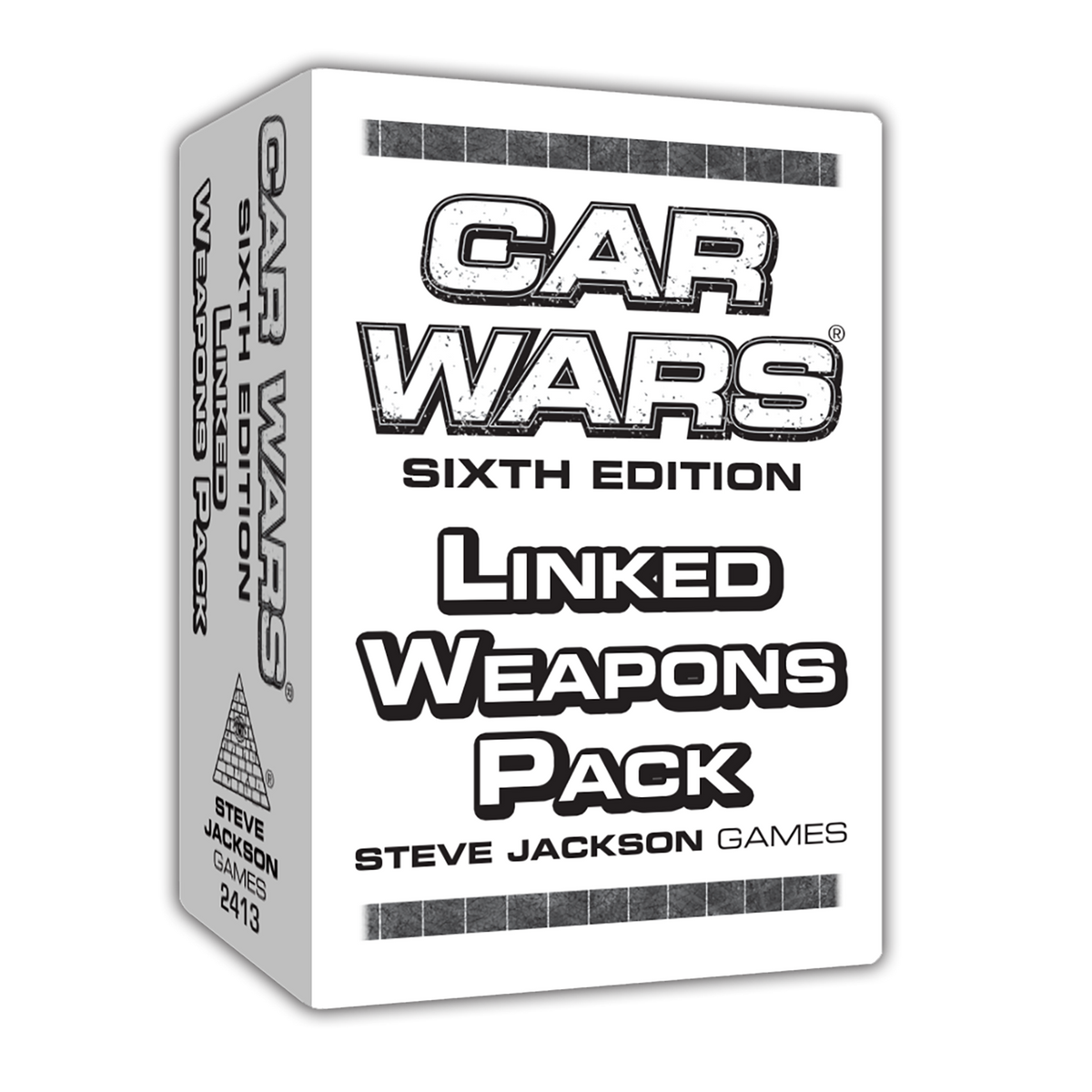 Box of Car Wars (Sixth Edition): Linked Weapons Pack featuring stylized vehicle combat artwork