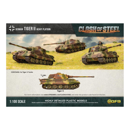 Clash of Steel: Tiger II Heavy Tank Platoon Miniature - Good Games