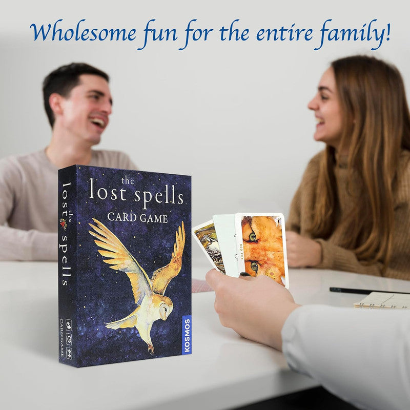 Close-up of illustrated cards from The Lost Spells Card Game vivid nature imagery