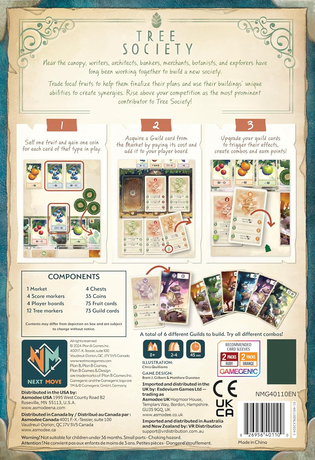 Close-up of illustrated game cards and tokens