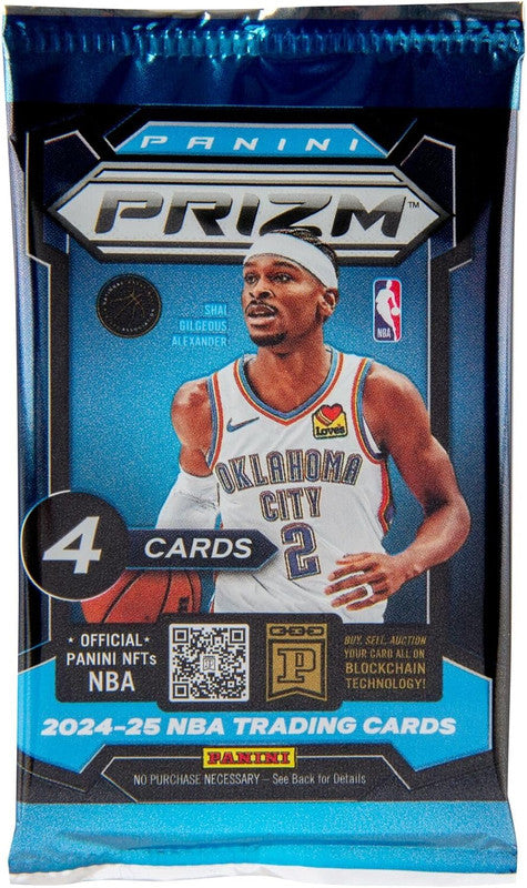 Panini Prizm 2024-25 NBA trading card pack featuring Shai Gilgeous-Alexander