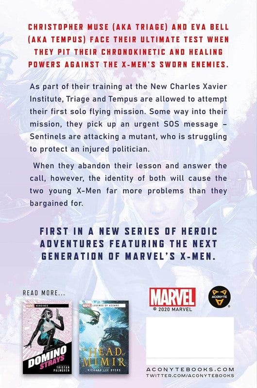 Back cover of The Trials of Tempus by Christopher Muse and Eva Bell featuring a summary and publisher information