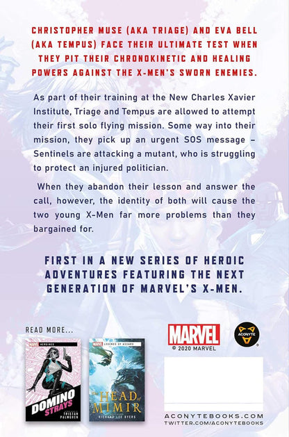 Back cover of The Trials of Tempus by Christopher Muse and Eva Bell featuring a summary and publisher information