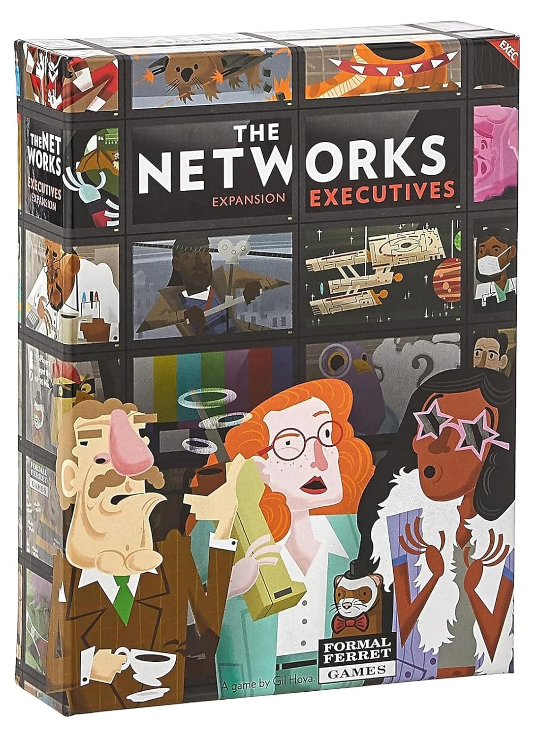 The Networks: On the Air Expansion box featuring colorful network-themed graphics