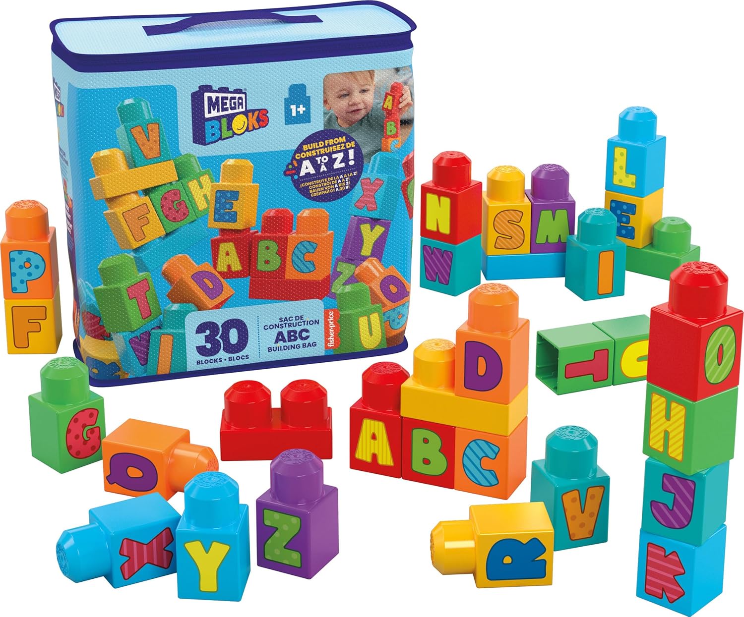 MEGA Bloks ABC Building Bag Block Toy - Good Games