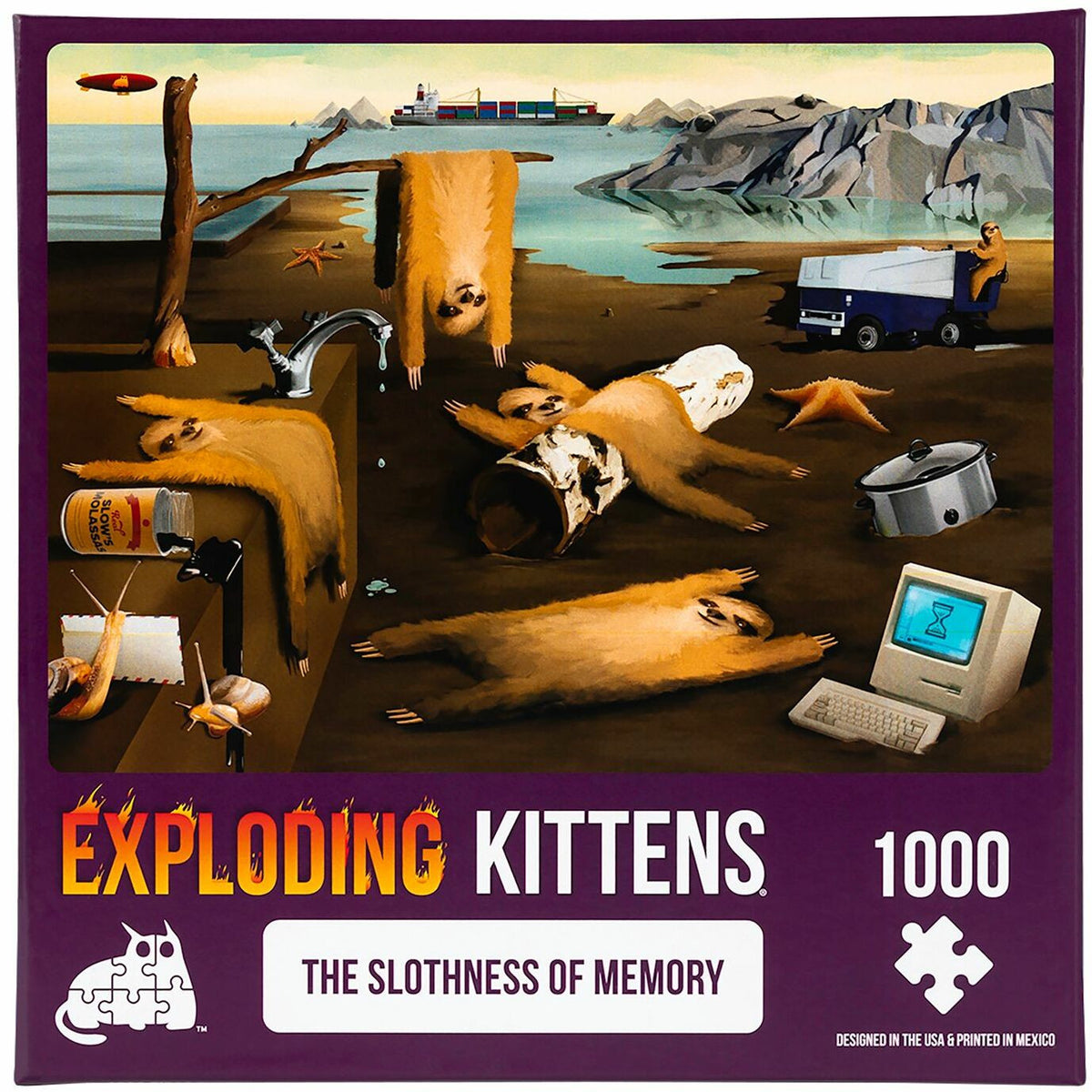 Exploding Kittens Slothness of Memory puzzle in packaging