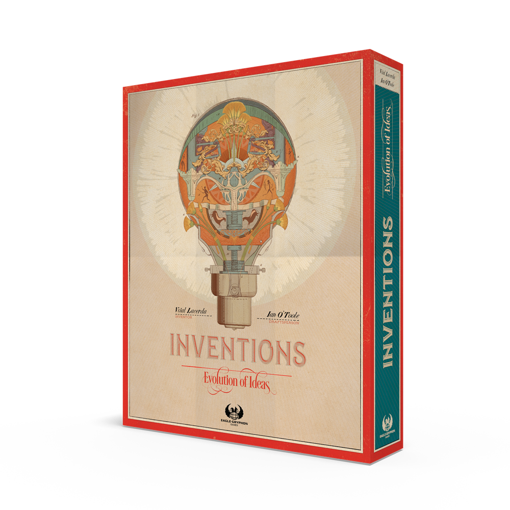 Inventions: Evolution of Ideas board game box front right side view