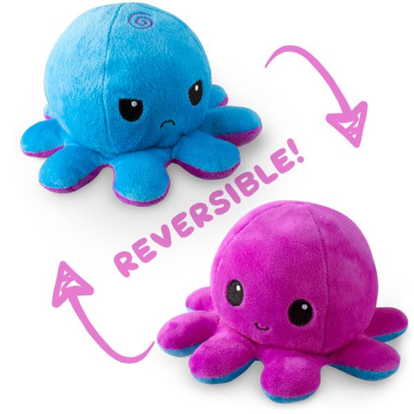 Reversible Octopus Plushie Blue And Purple - Good Games