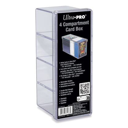 Ultra Pro: UP81163 4-Compartment Clear Card Box - Good Games