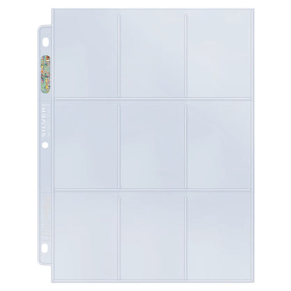 Ultra Pro - UP80796 9-Pocket Silver Series Refill Page for Standard Size Cards 25-Piece Set - Clear - Good Games