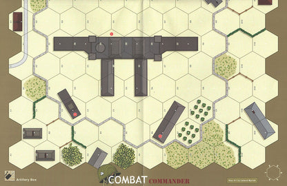 Gameplay map with terrain features and setup zones