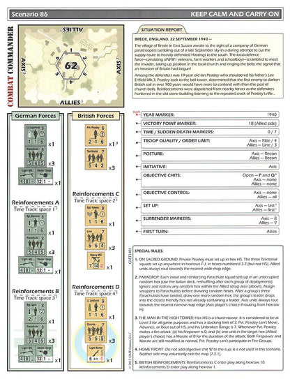 Detailed view of unit counters and scenario instructions