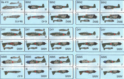 Close-up of aircraft counters and formation cards laid out for play-4