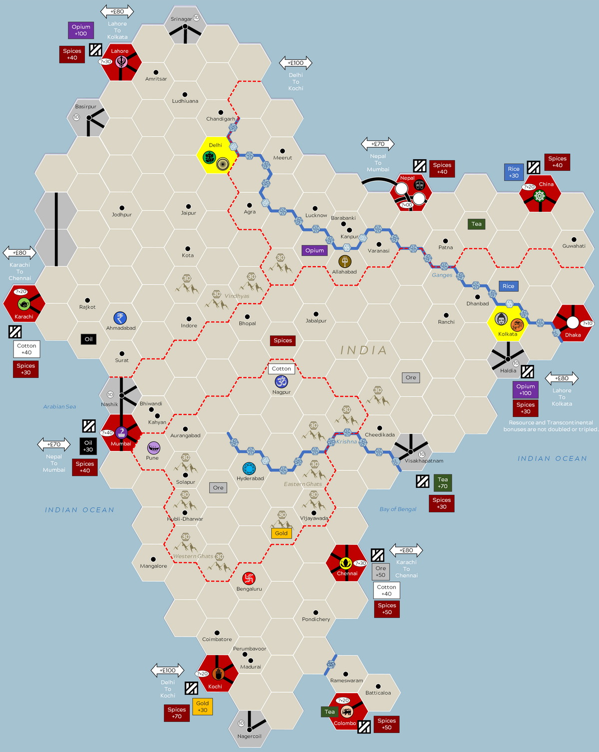 Full map layout from GMT: 18 India showing detailed railway network