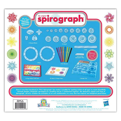 The Original Spirograph drawing set backside packaging view