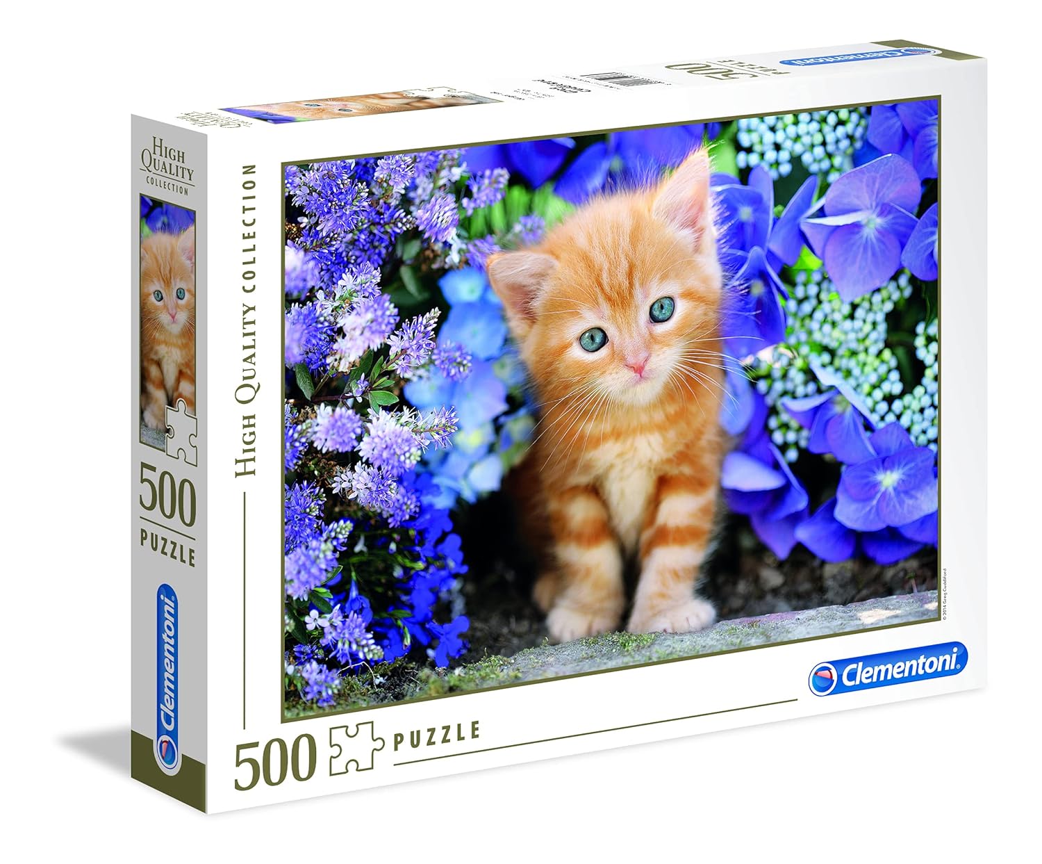 Ginger Cat In Flowers 500 Piece Jigsaw - Good Games