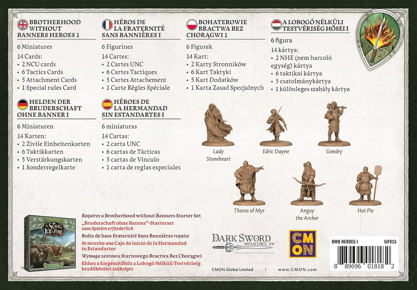 CMON A Song of Ice & Fire: Brotherhood Without Banners – Heroes 1 Miniatures Game - Good Games