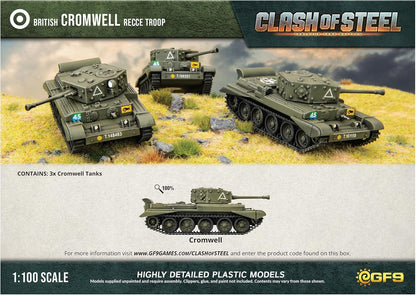 Clash of Steel: Cromwell Recce Troop Miniature - Good Games