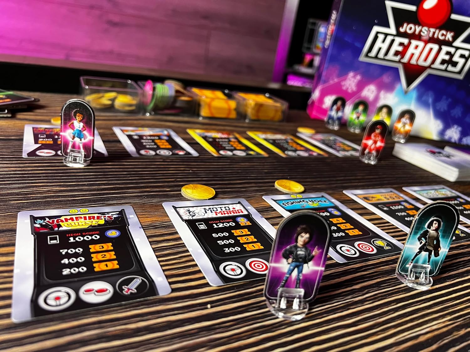 Full game layout of Joystick Heroes with all components