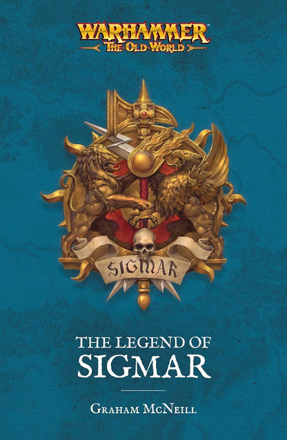 Warhammer book cover showing the golden Imperial Sigil: a lion and griffin flanking a weapon, skull and SIGMAR banner