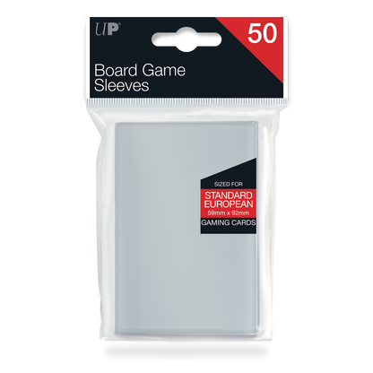 Ultra Pro UP82602-1 Standard European Board Game Sleeves 50-Piece Set 59mm x 92mm - Good Games