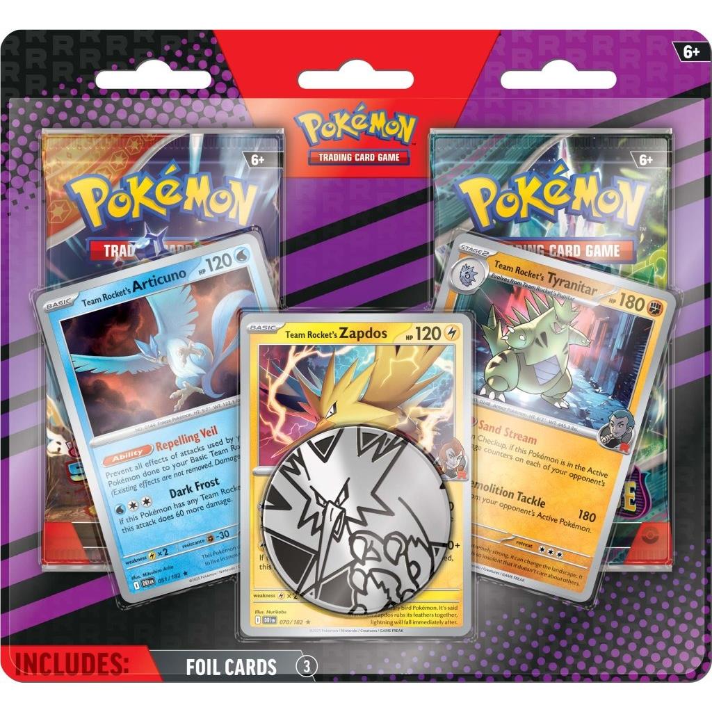Pokemon TCG: Enhanced 2-Pack Blister (Team Rocket&#39;s Articune, Zapdos, and Tyranitar)