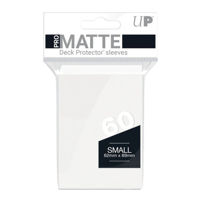 Pack of 60 Ultra PRO PRO Matte white card sleeves (Small, 62mm x 89mm)